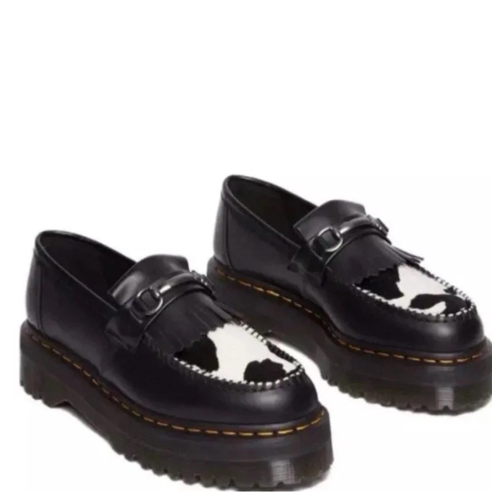 Dr Martens Adrian snaffle cow print loafer - Picture 2 of 9